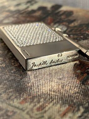 Judith Leiber Silver Minaudière Notebook, Swarovski Crystals 
VINTAGE NWOT